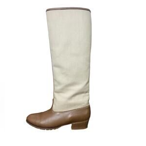 Golo Tan Fabric Equestrian Riding Boots Size 5